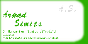 arpad simits business card